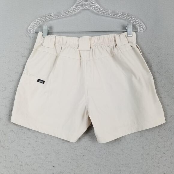 Huk Shorts Womens Small Beige Khaki Nylon Stretch Fishing Outdoor Elastic Waist - Picture 7 of 16